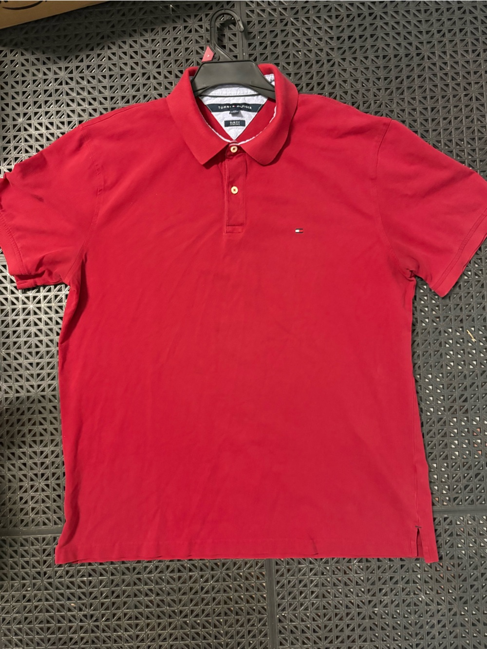 Tommy Hilfiger Men’s Red Slim Fit Polo Shirt